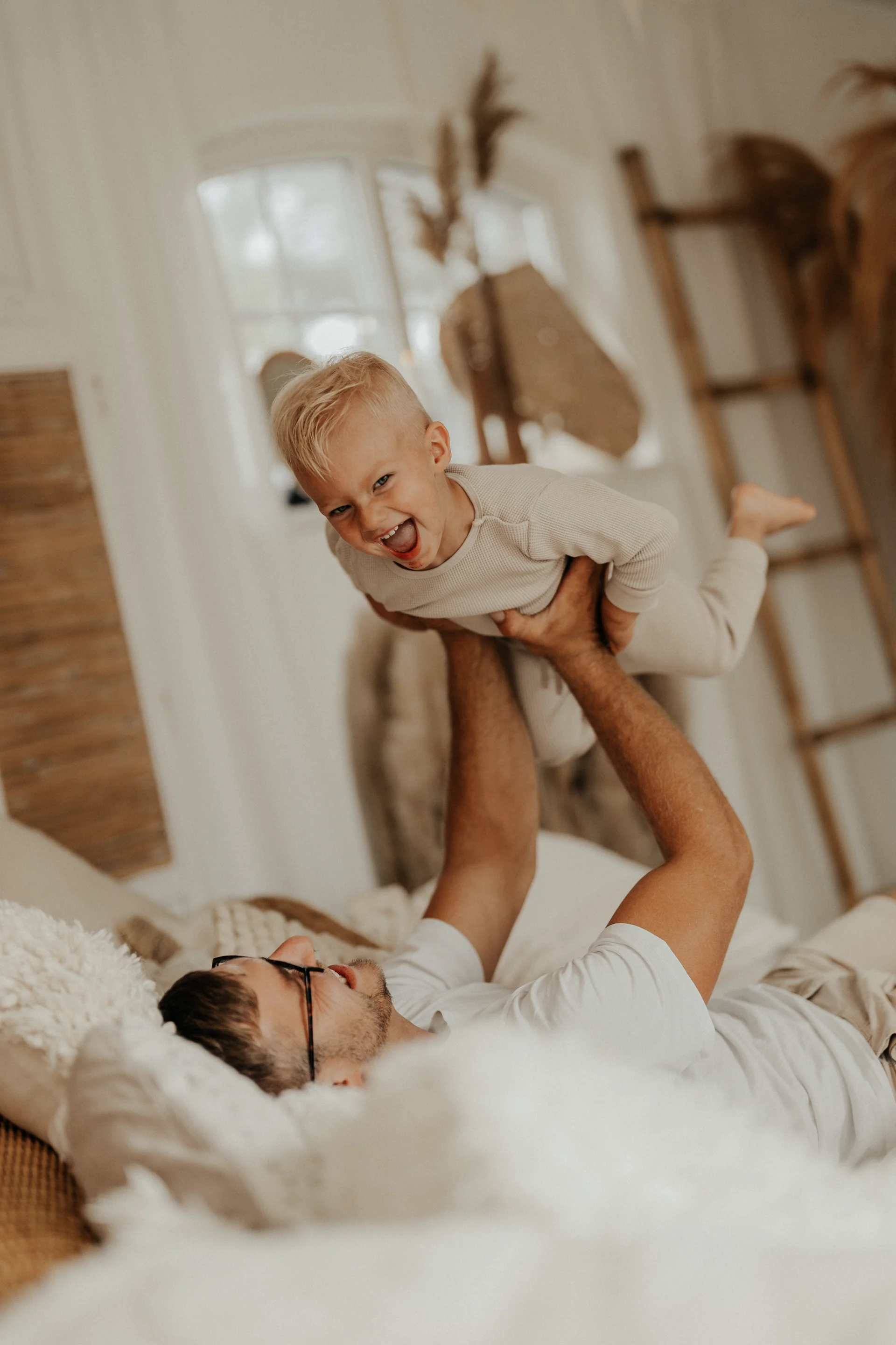 Familienfotografie, Vater mit Kindern